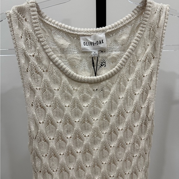 Olive + Oak Elegant Cream Sleeveless Dress NEW - Picture 3 of 5